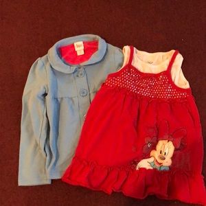 Girls button up & Disney Mini mouse babydoll